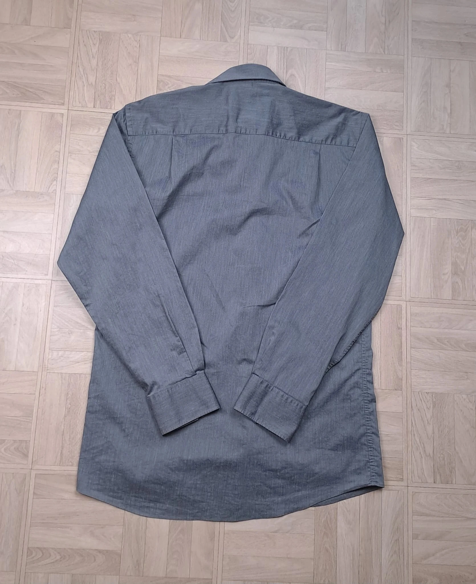 Camisa Manga Longa / Angelo Litrico / Cinza Antracite / S / Masculino / Stretch / Elegante – photo 3